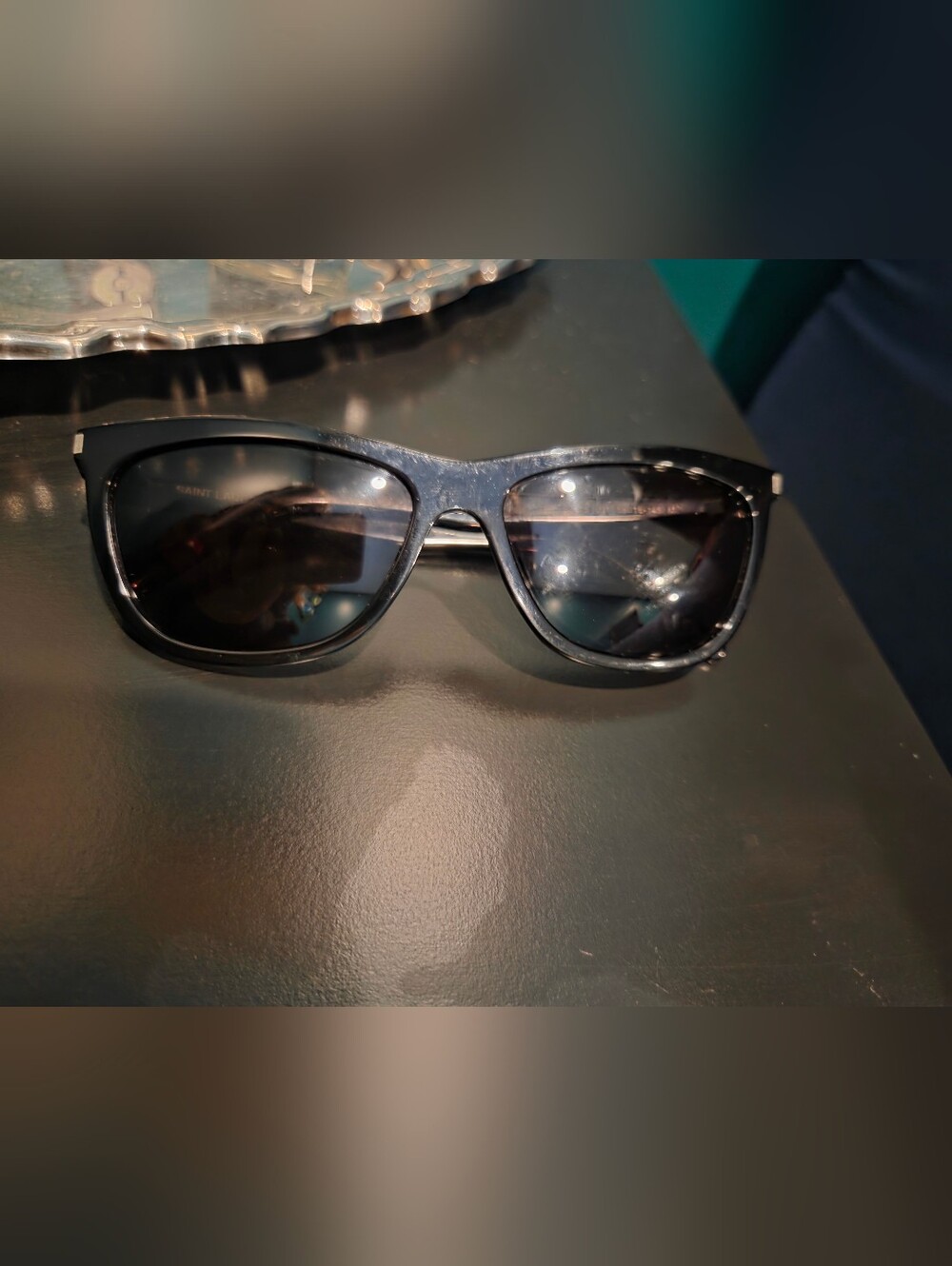 Saint Laurent Black Sunglasses with Leather Case - Picture 2 of 7